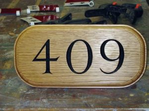 Carved House Number