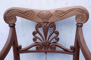 Carved Chair Back in Mahogany