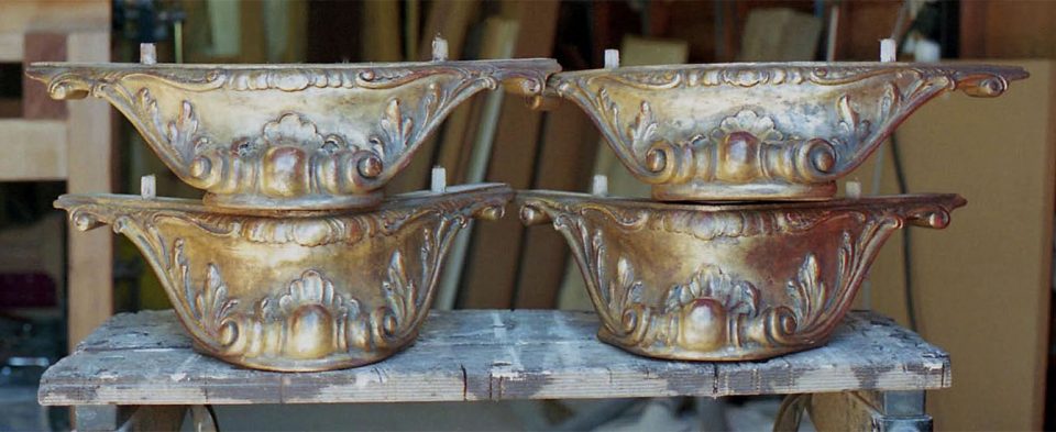Carved and Gilded French Bed Feet