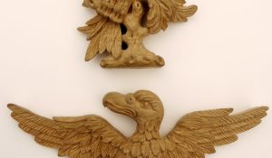 A Regency Style Pair of Eagles Hand Carved in Lime